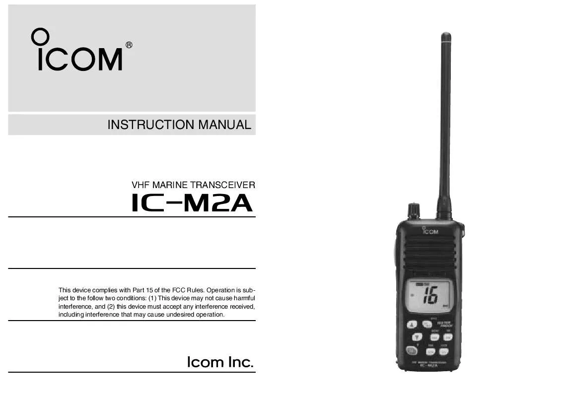 Mode d'emploi ICOM IC-M2A