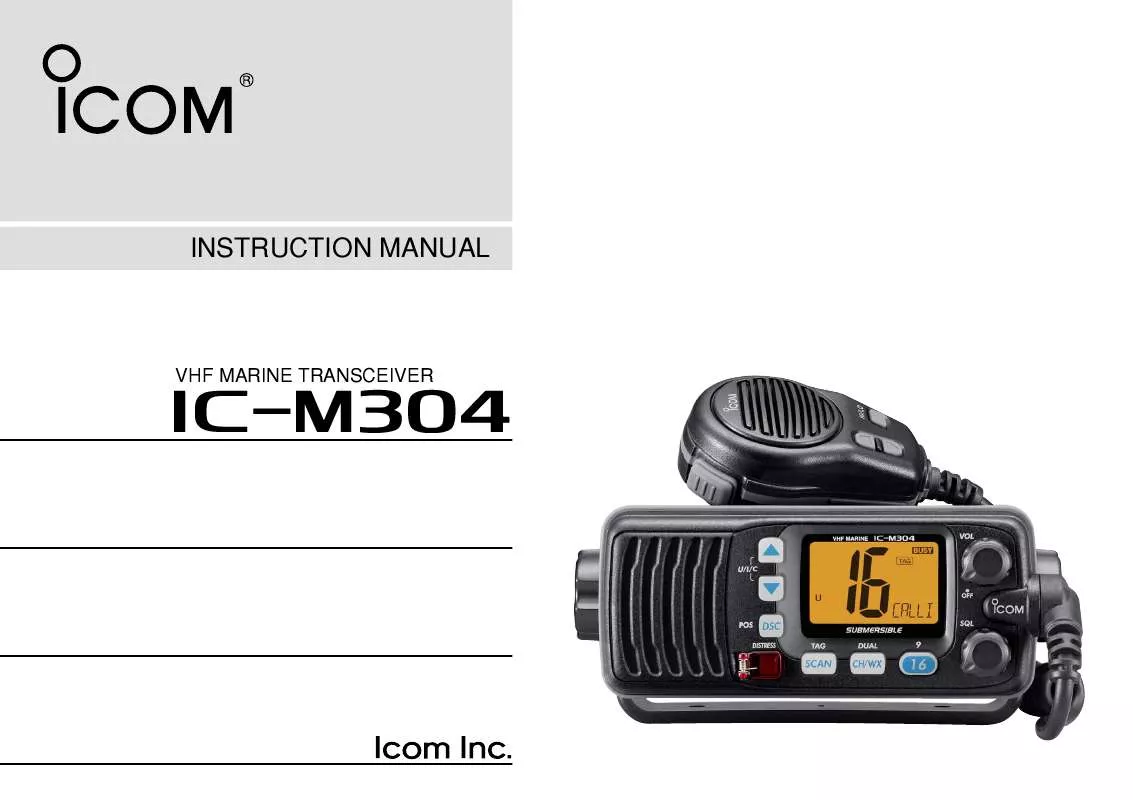 Mode d'emploi ICOM IC-M304