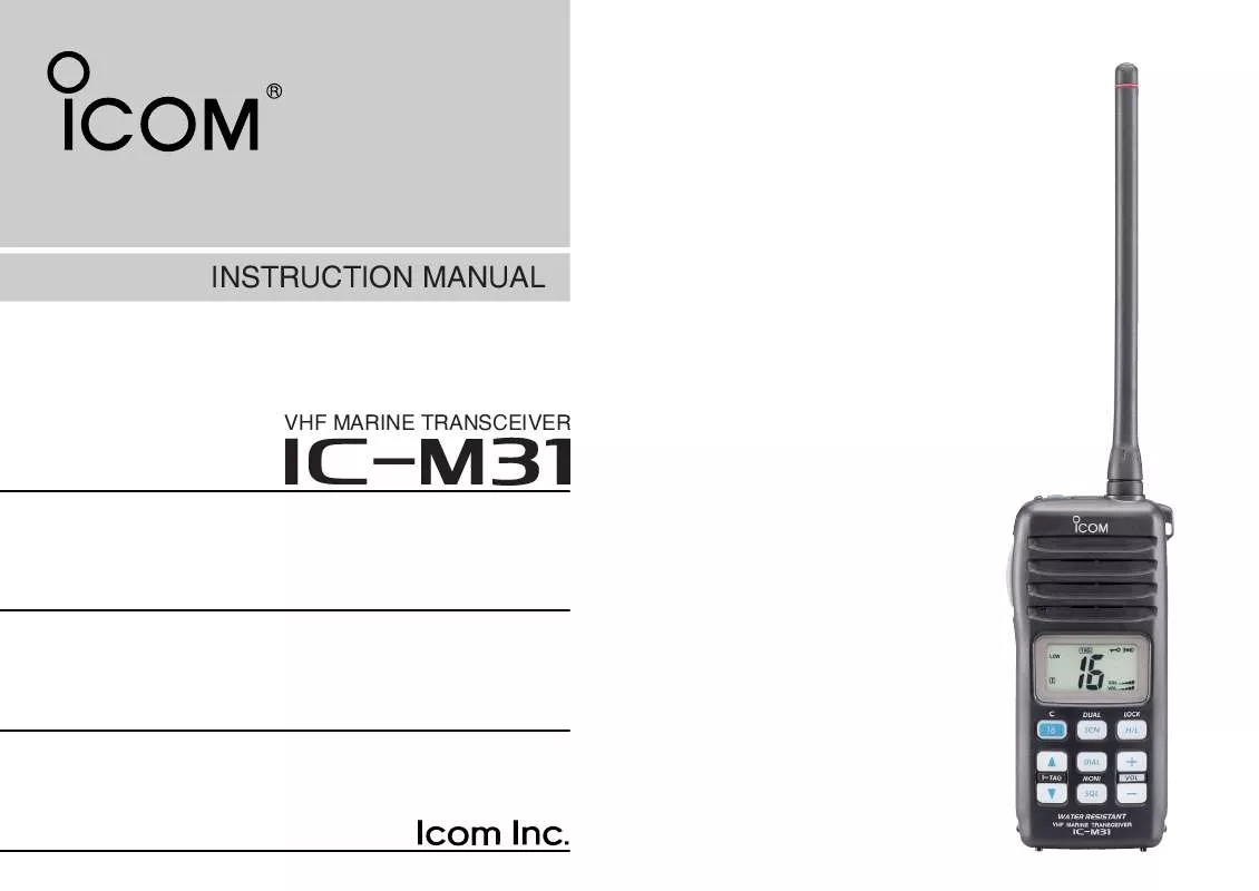 Mode d'emploi ICOM IC-M31