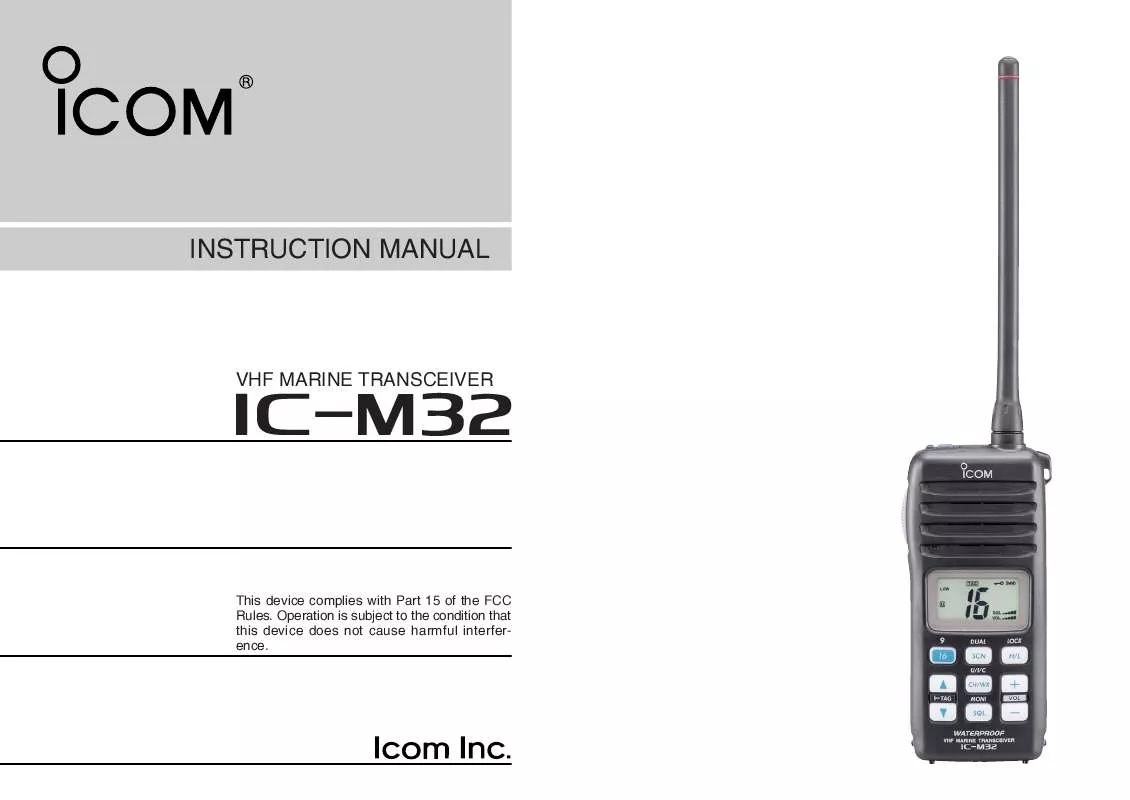 Mode d'emploi ICOM IC-M32