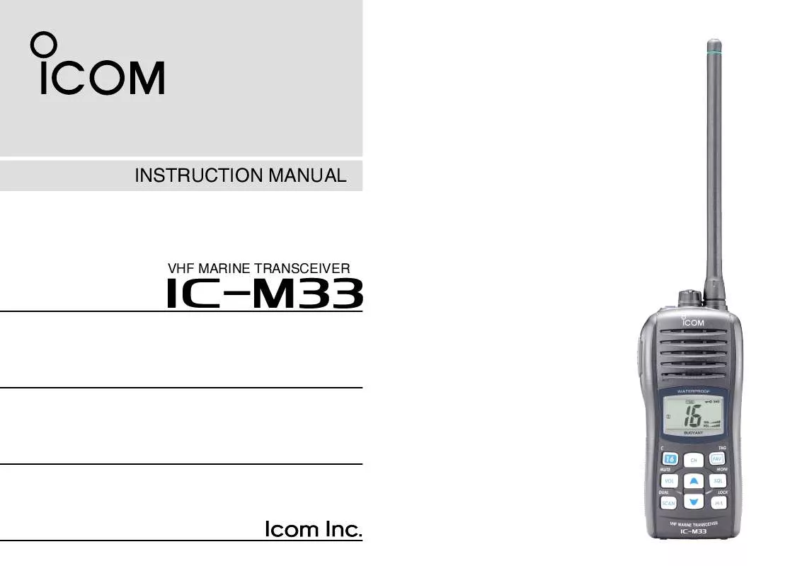 Mode d'emploi ICOM IC-M33