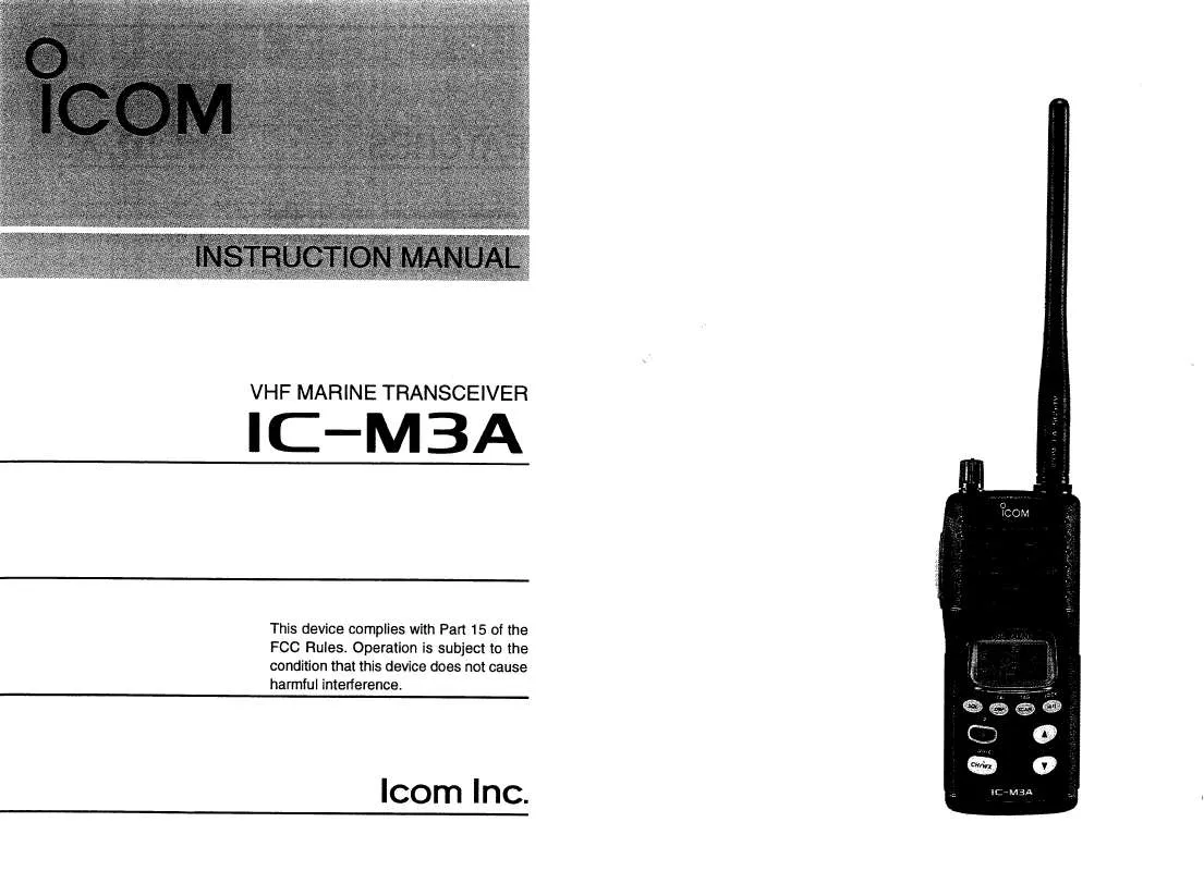 Mode d'emploi ICOM IC-M3A