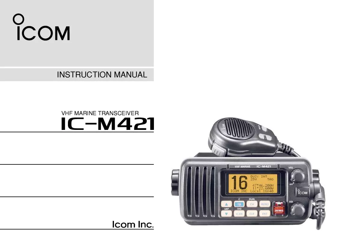 Mode d'emploi ICOM IC-M421