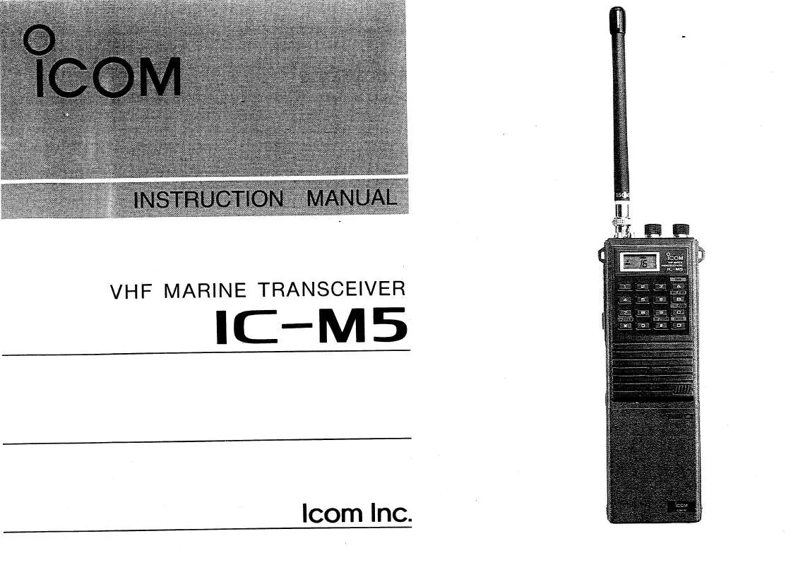 Mode d'emploi ICOM IC-M5