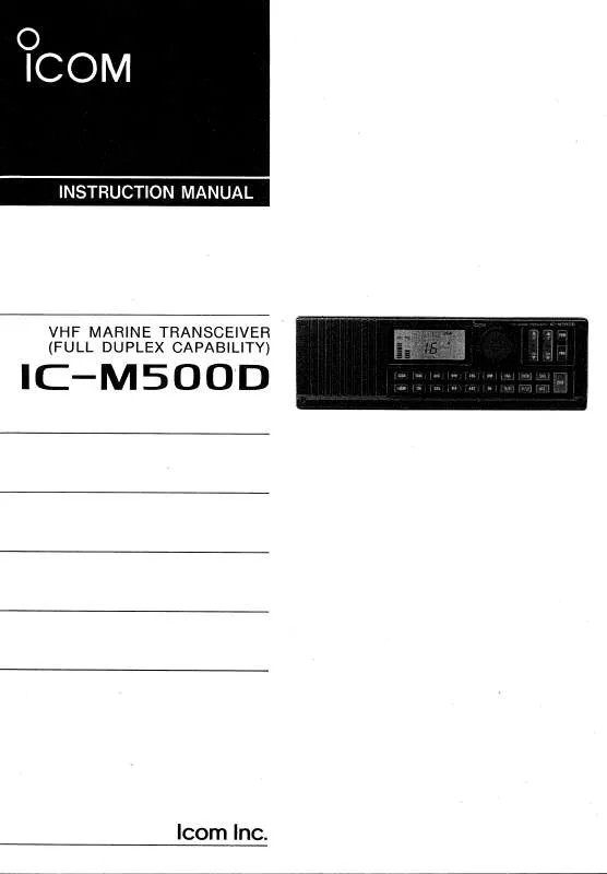 Mode d'emploi ICOM IC-M500D