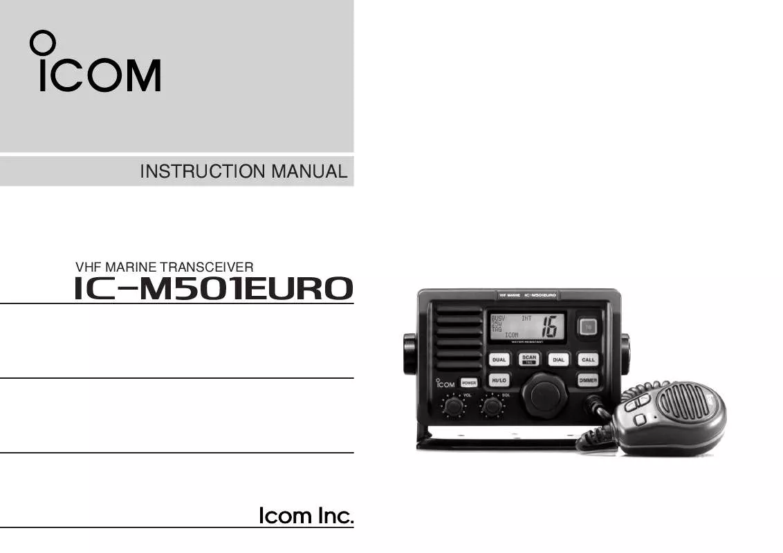 Mode d'emploi ICOM IC-M501-EURO
