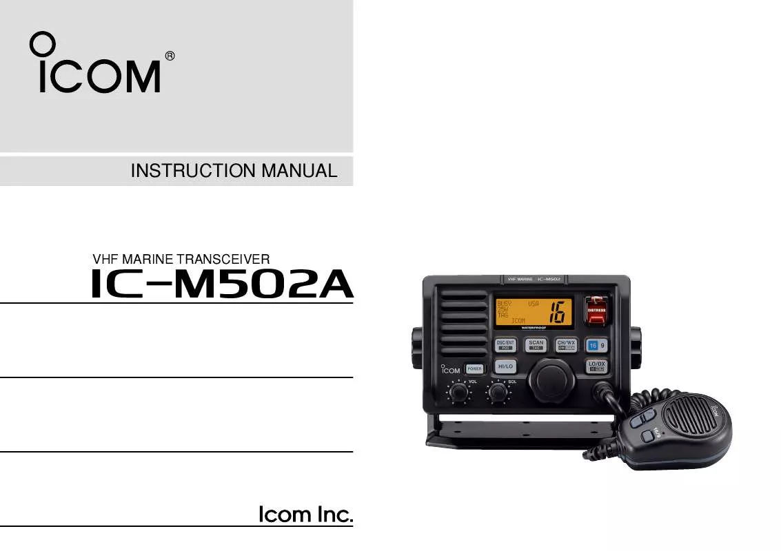 Mode d'emploi ICOM IC-M502A