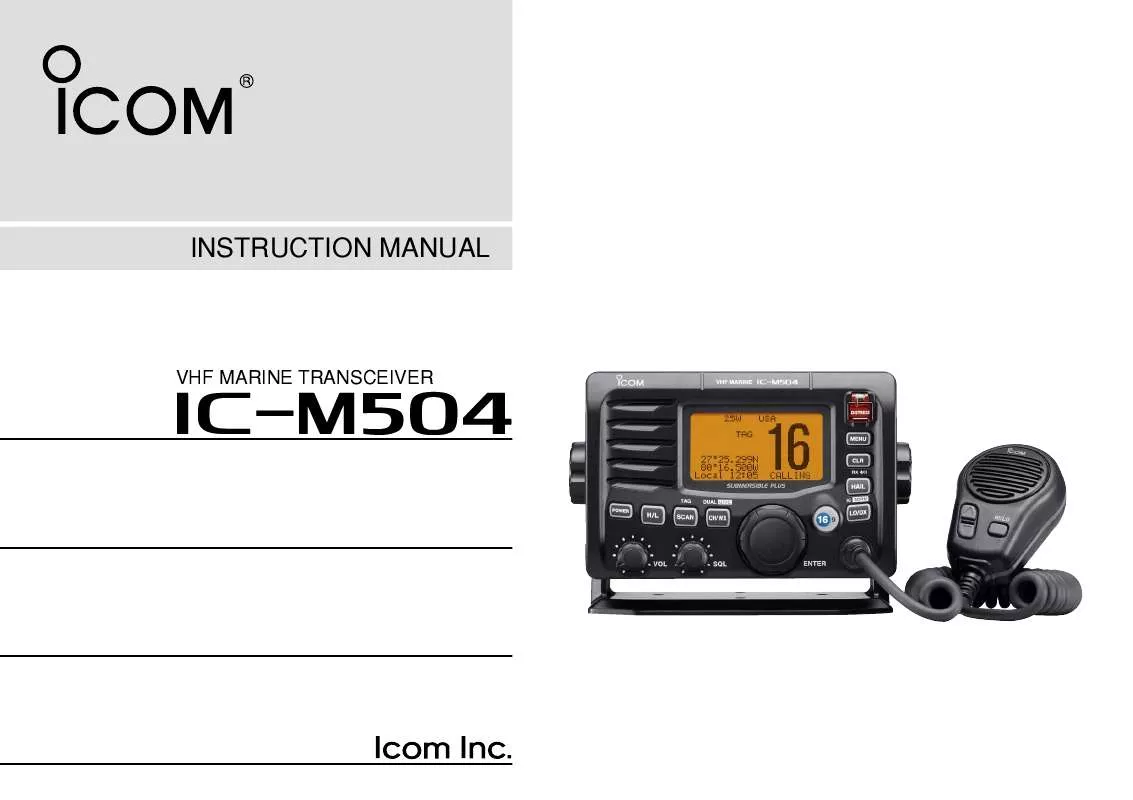 Mode d'emploi ICOM IC-M504