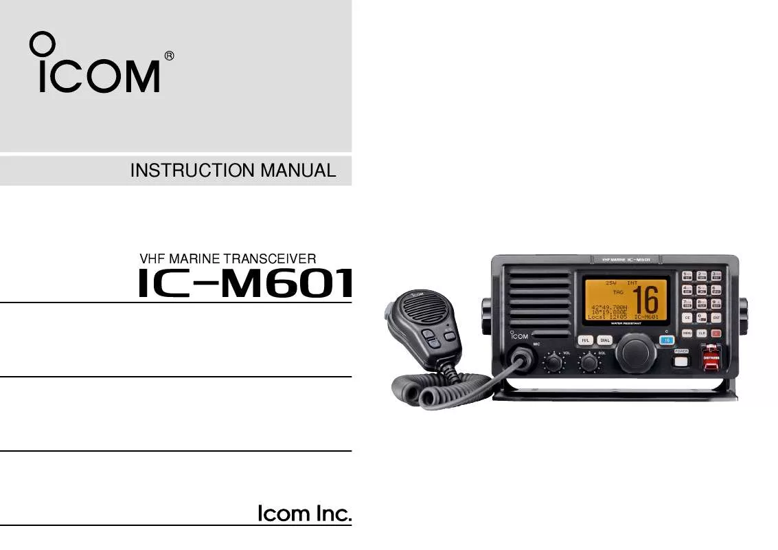 Mode d'emploi ICOM IC-M601