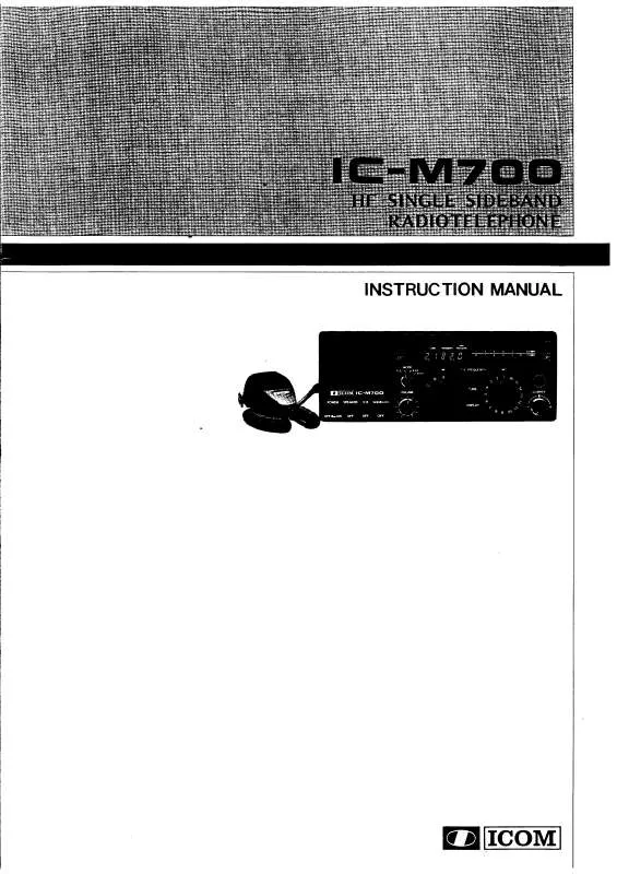 Mode d'emploi ICOM IC-M700