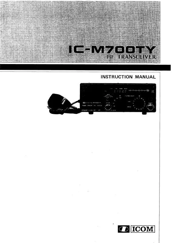 Mode d'emploi ICOM IC-M700TY