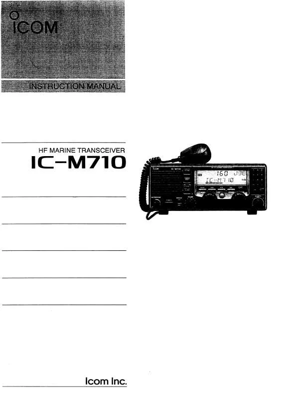 Mode d'emploi ICOM IC-M710