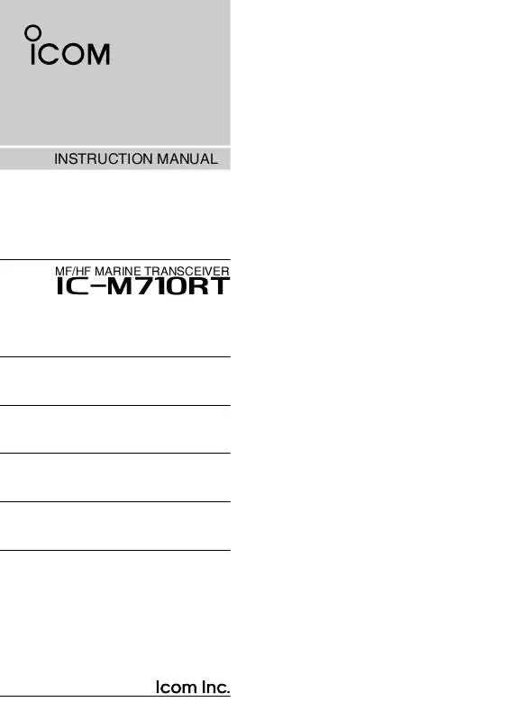Mode d'emploi ICOM IC-M710RT