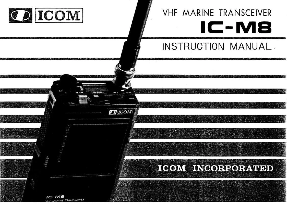 Mode d'emploi ICOM IC-M8