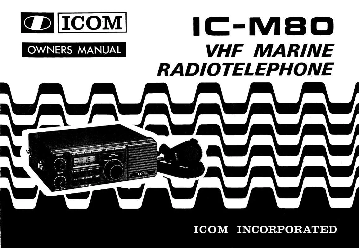 Mode d'emploi ICOM IC-M80