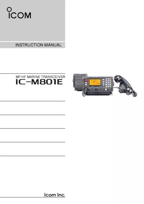 Mode d'emploi ICOM IC-M801E