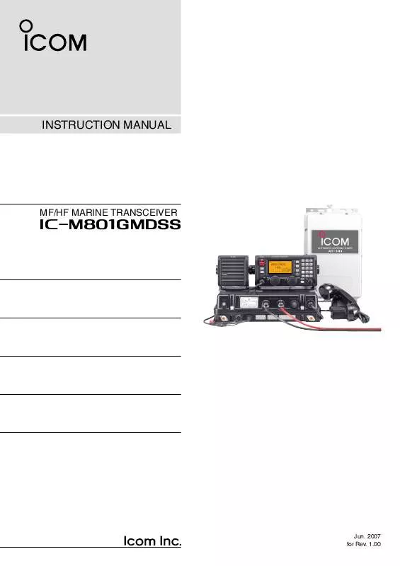 Mode d'emploi ICOM IC-M801GMDSS