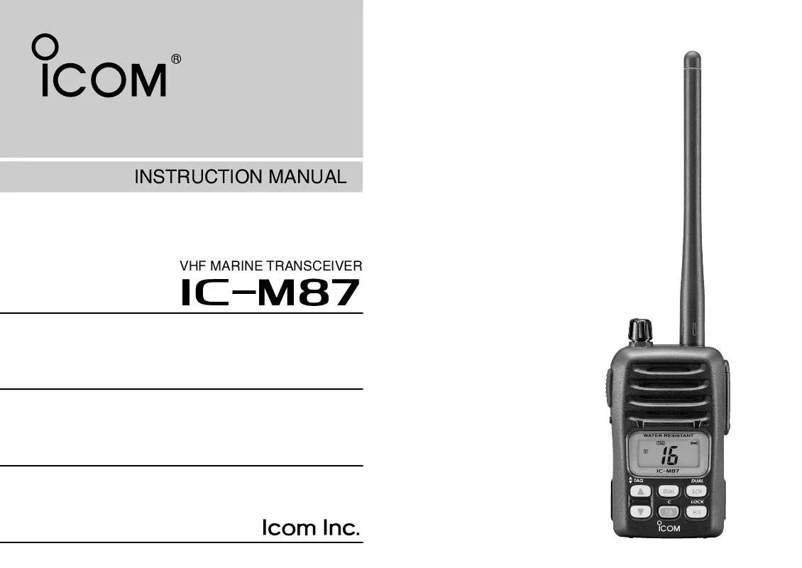 Mode d'emploi ICOM IC-M87