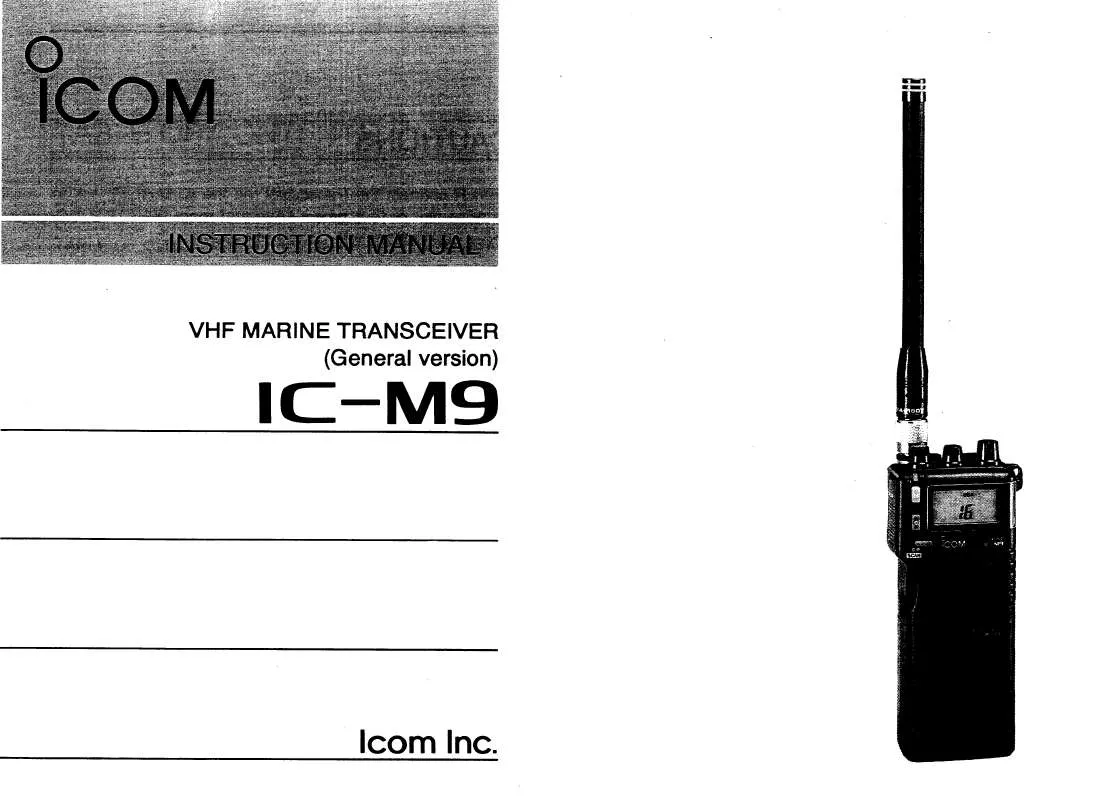 Mode d'emploi ICOM IC-M9