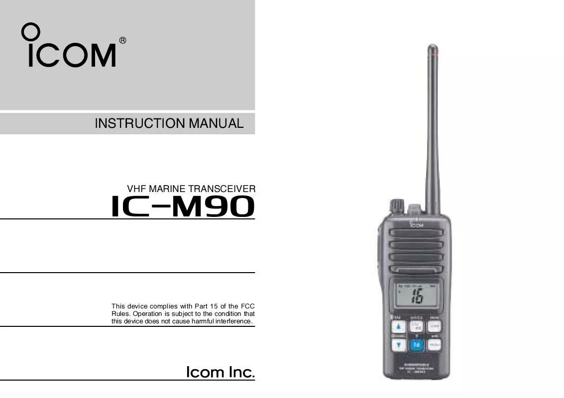 Mode d'emploi ICOM IC-M90