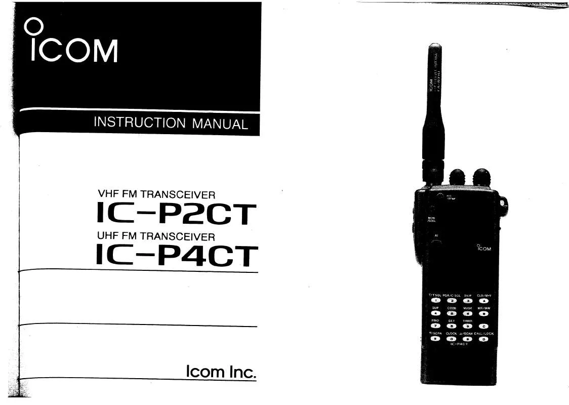 Mode d'emploi ICOM IC-P2CT