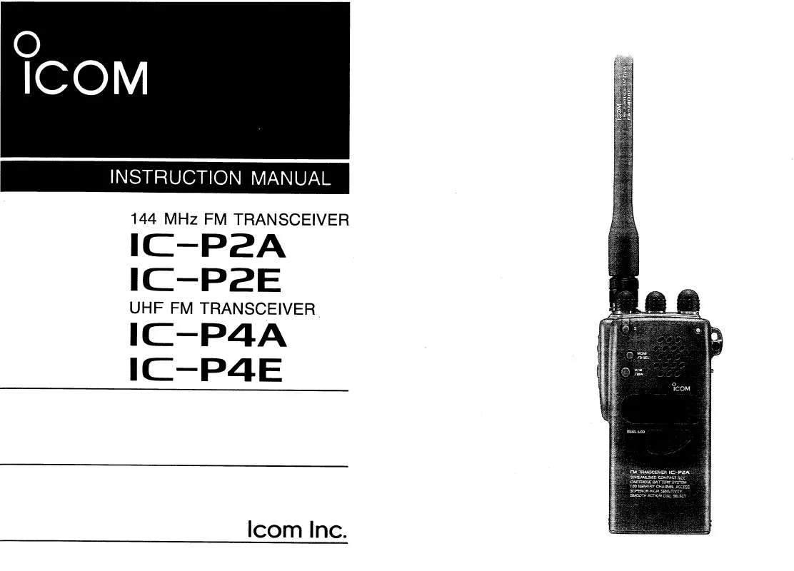 Mode d'emploi ICOM IC-P4A-E
