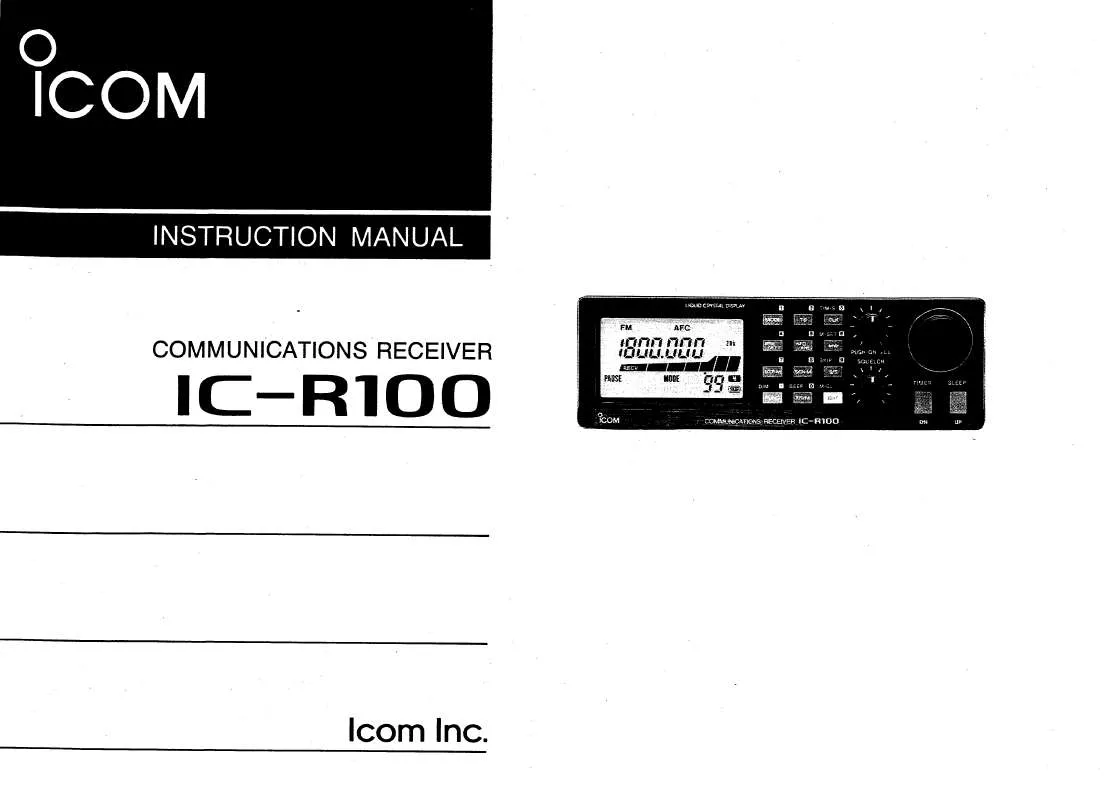 Mode d'emploi ICOM IC-R100