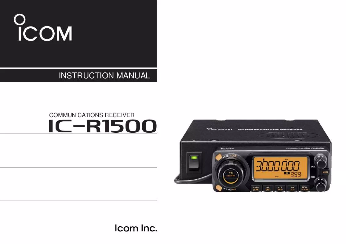 Mode d'emploi ICOM IC-R1500