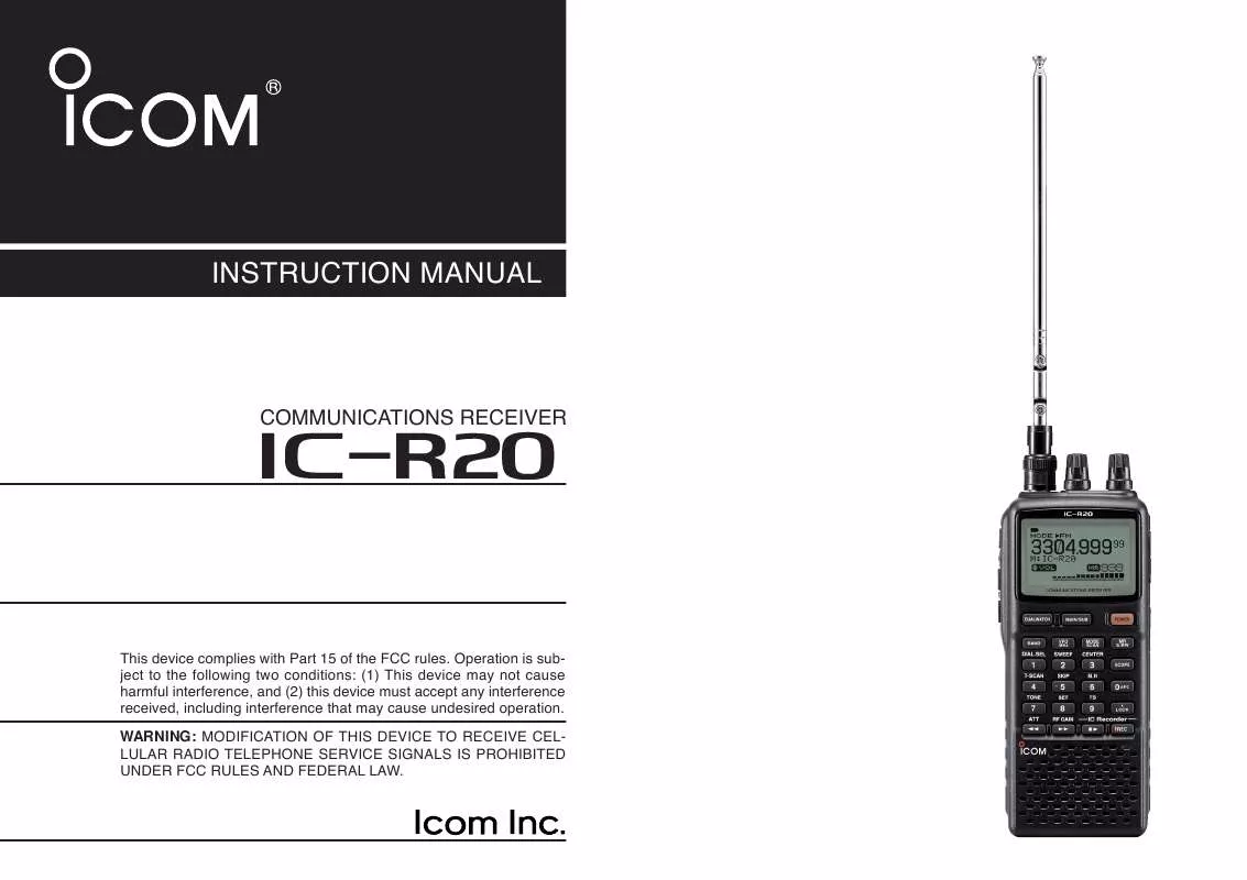 Mode d'emploi ICOM IC-R20