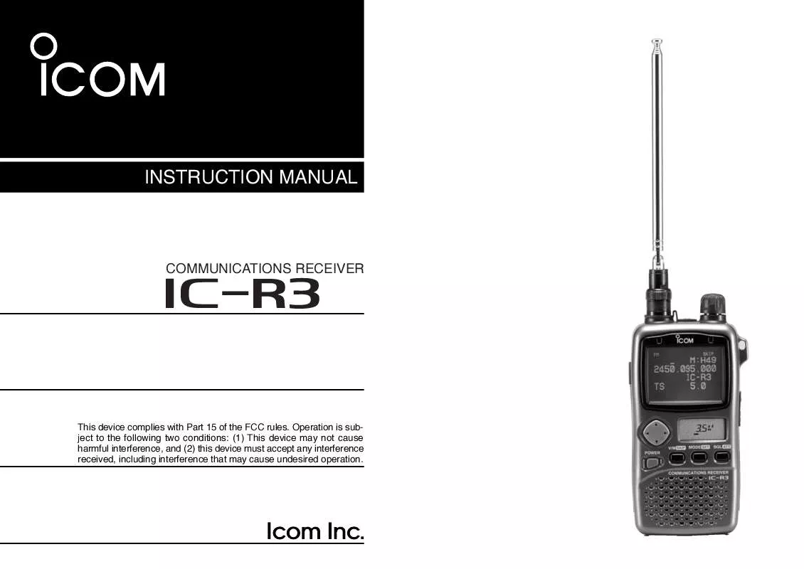 Mode d'emploi ICOM IC-R3