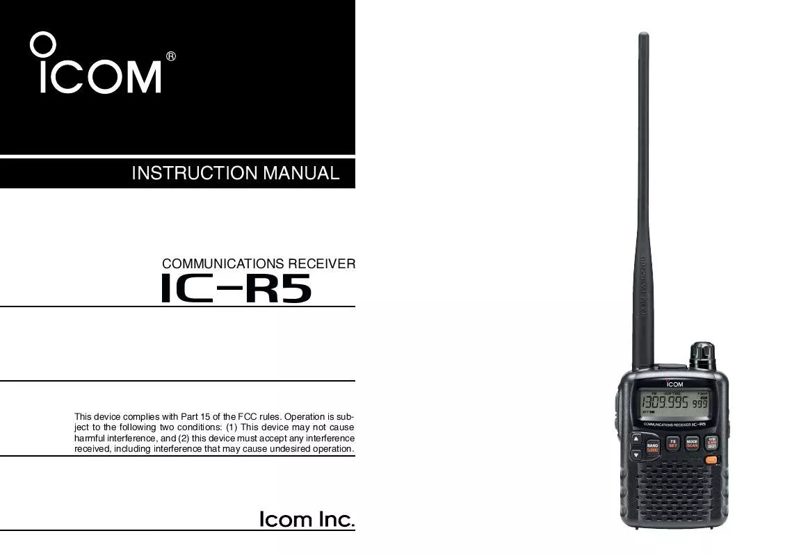 Mode d'emploi ICOM IC-R5