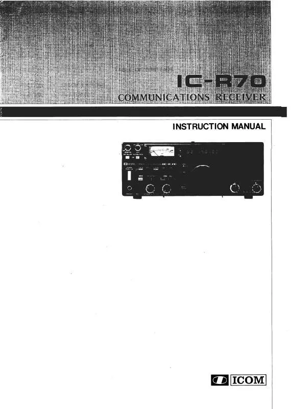 Mode d'emploi ICOM IC-R70