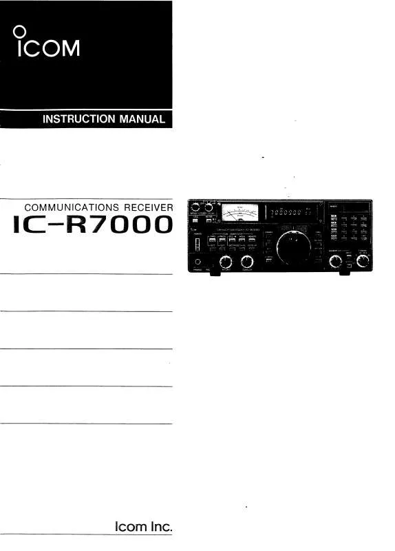 Mode d'emploi ICOM IC-R7000