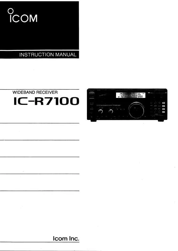 Mode d'emploi ICOM IC-R7F100
