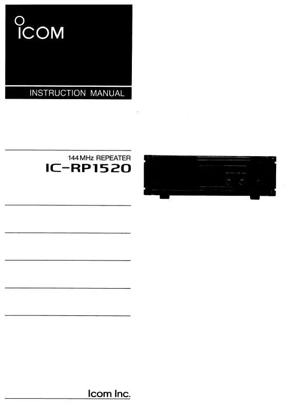 Mode d'emploi ICOM IC-RP1520