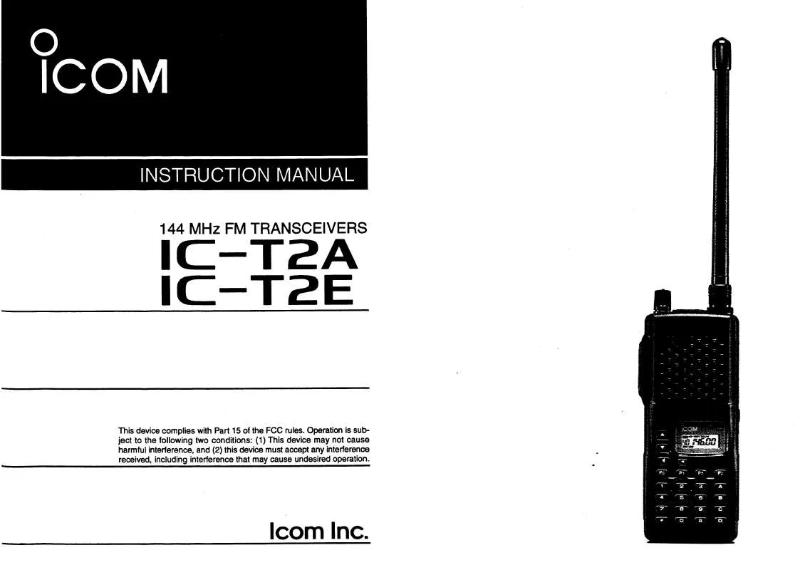 Mode d'emploi ICOM IC-T2E