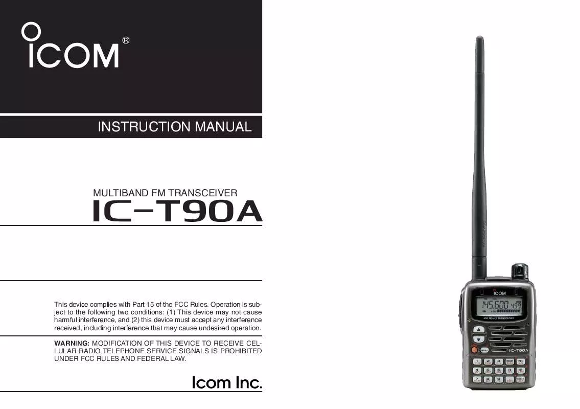 Mode d'emploi ICOM IC-T90A