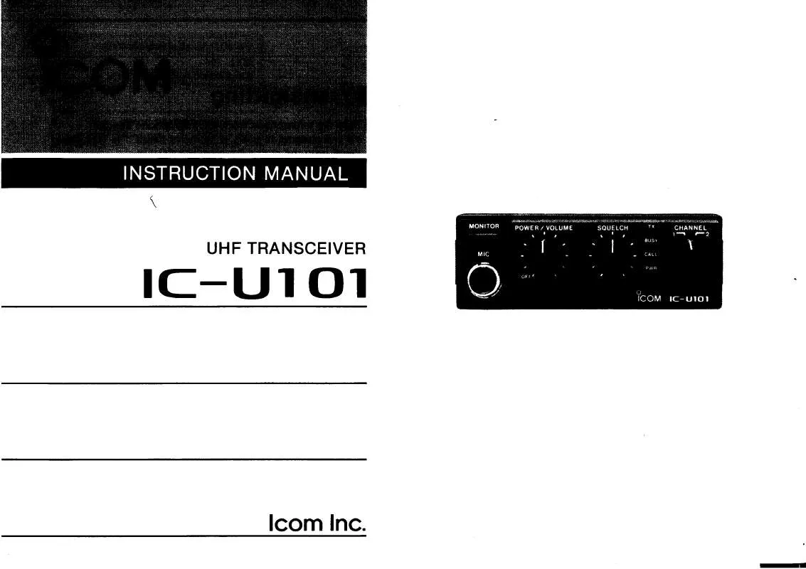Mode d'emploi ICOM IC-U101