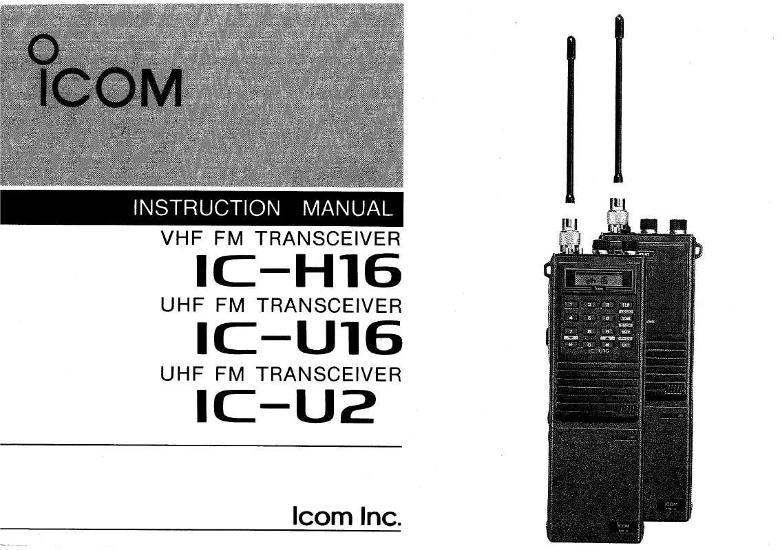 Mode d'emploi ICOM IC-U16