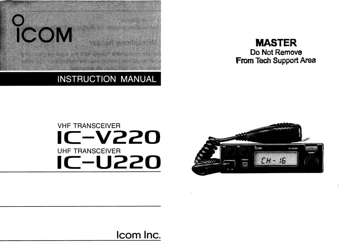 Mode d'emploi ICOM IC-U220