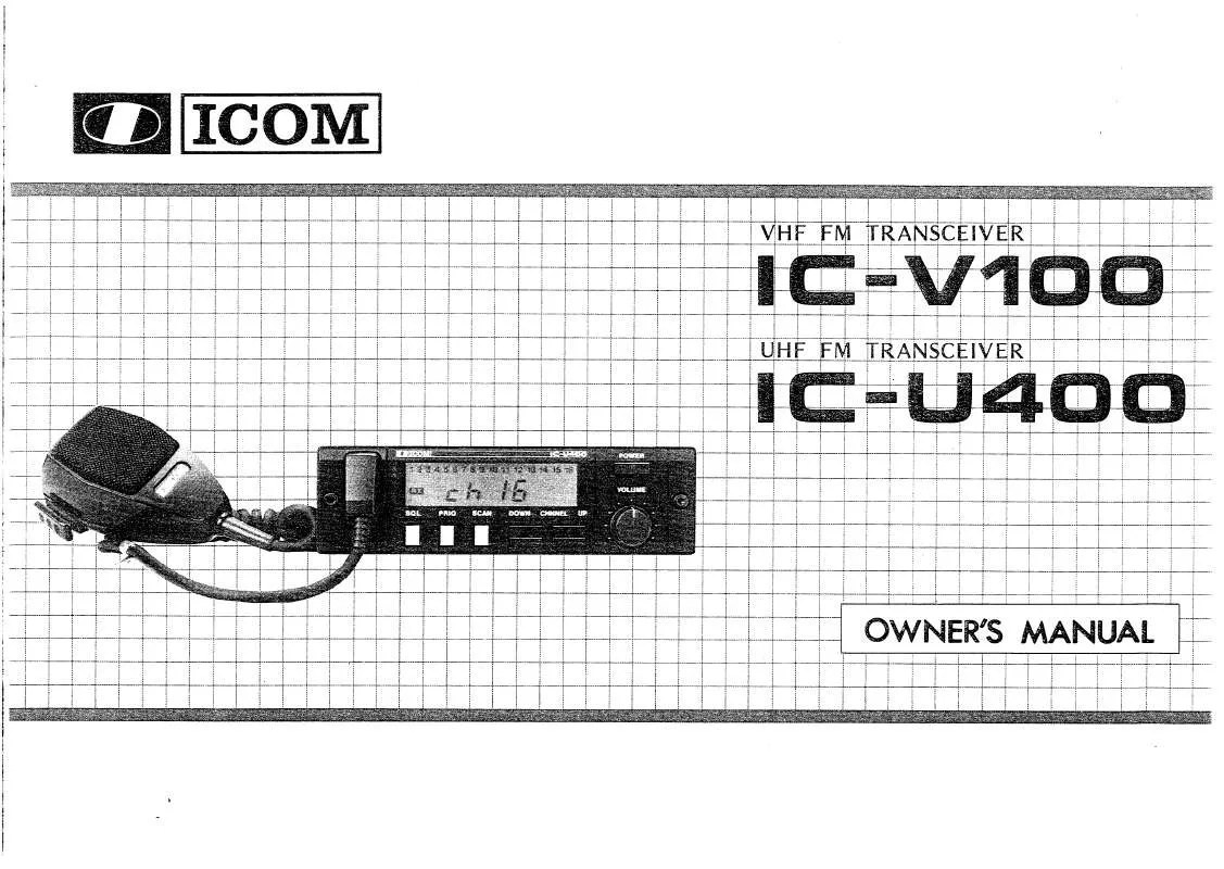 Mode d'emploi ICOM IC-V100