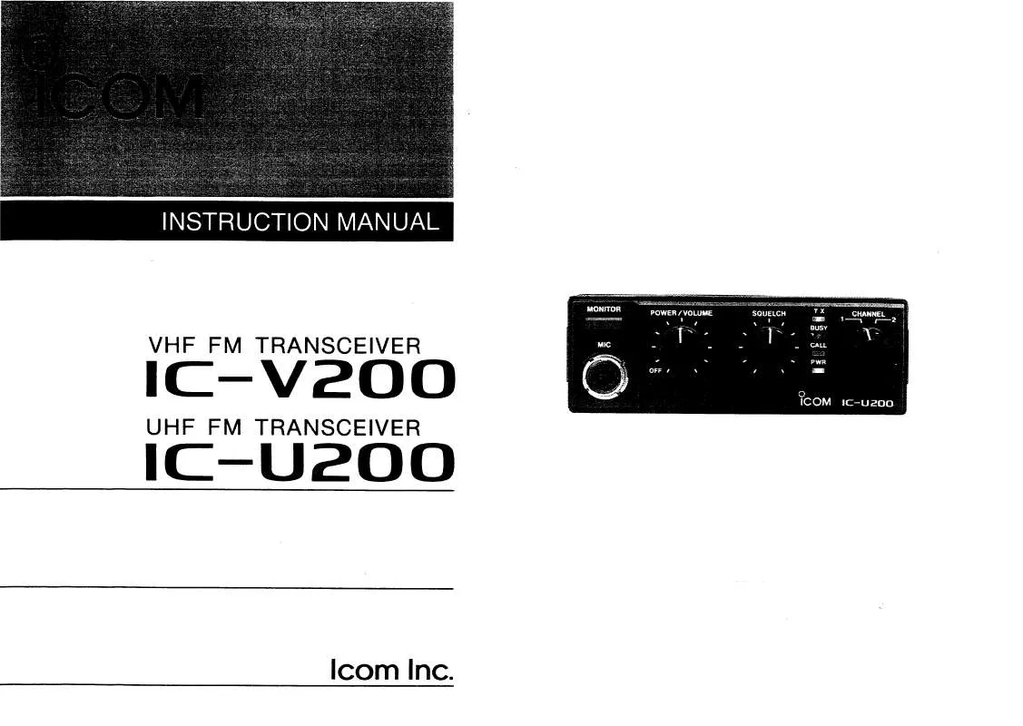 Mode d'emploi ICOM IC-V200