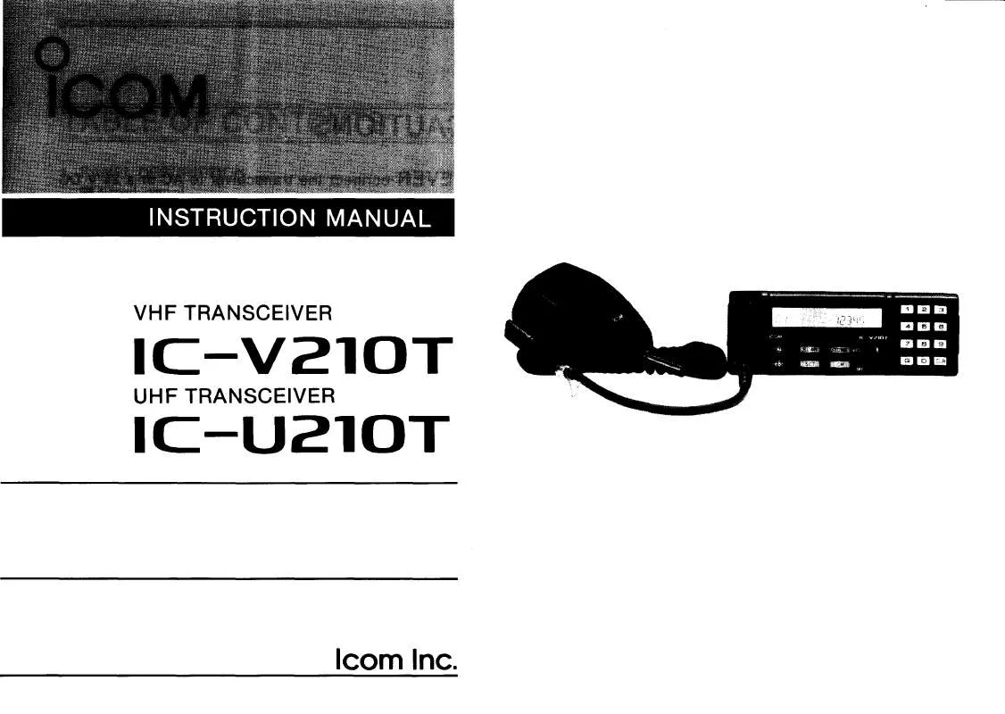 Mode d'emploi ICOM IC-V210T