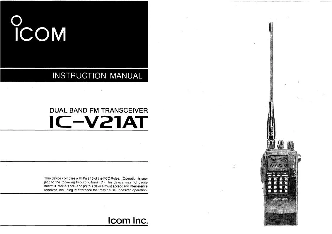 Mode d'emploi ICOM IC-V21AT