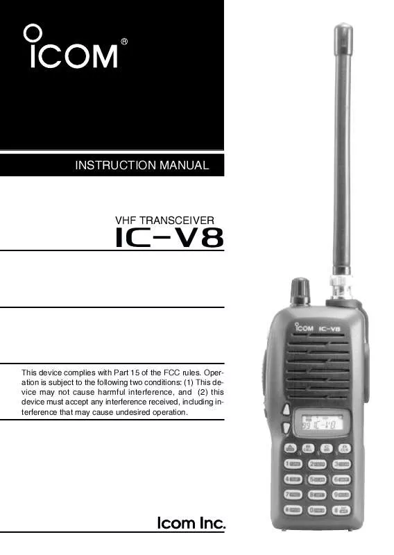 Mode d'emploi ICOM IC-V8