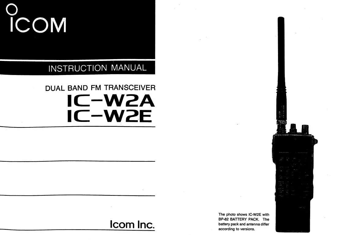 Mode d'emploi ICOM IC-W2A-E