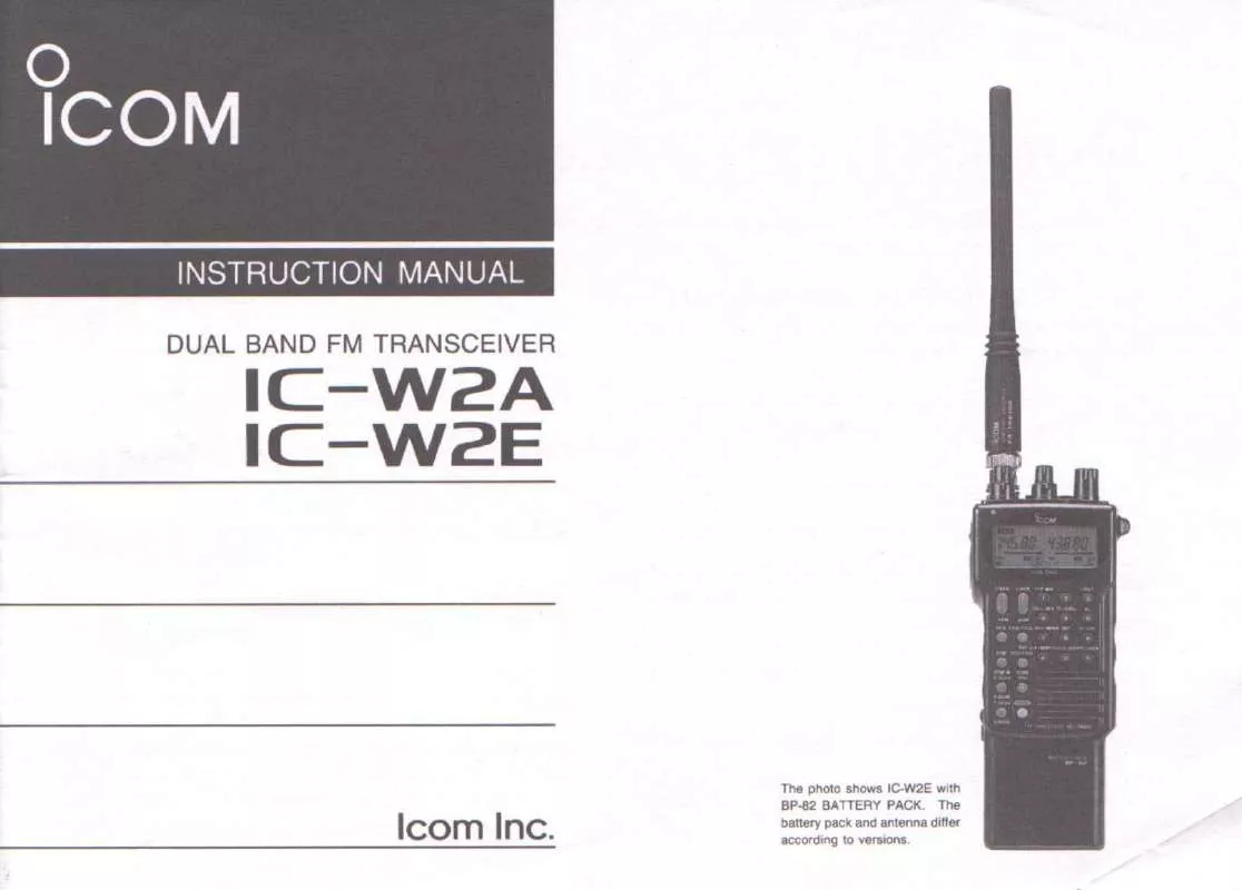 Mode d'emploi ICOM IC-W2A