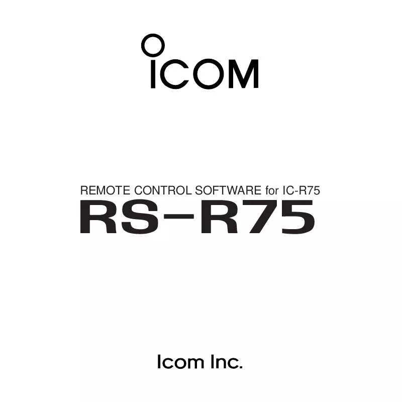 Mode d'emploi ICOM RS-R75