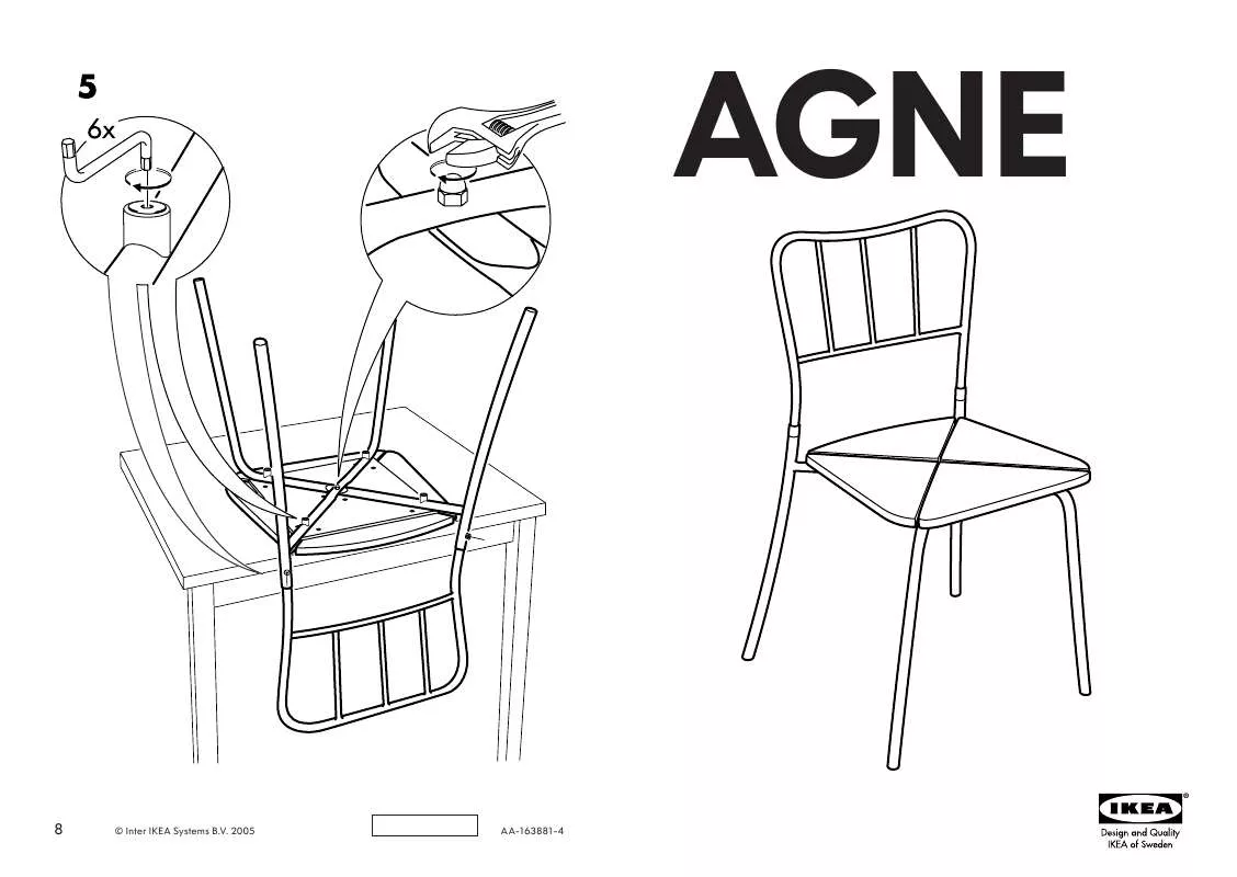 Mode d'emploi IKEA AGNE CHAIR ANTI/BLK