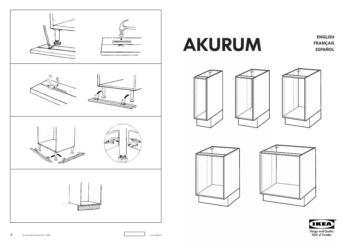 Mode d'emploi IKEA AKURUM BASE CABINET FRAME